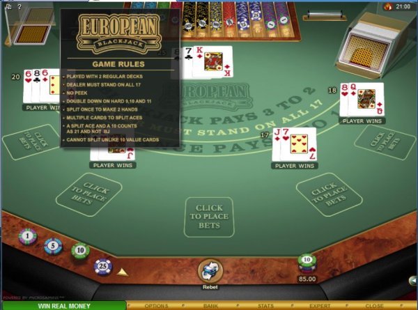 european blackjack multi hand